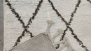 Marco Moroccan Style White and Brown Handwoven Durrie Rug 5x8 | Banana Manor Rug Company