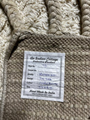 Marco Moroccan Style White and Brown Handwoven Durrie Rug 5x8 | Banana Manor Rug Company