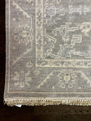 Margaret Sullivan Silver and Grey Hand-Knotted Oushak Rug 4x6 | Banana Manor Rug Company