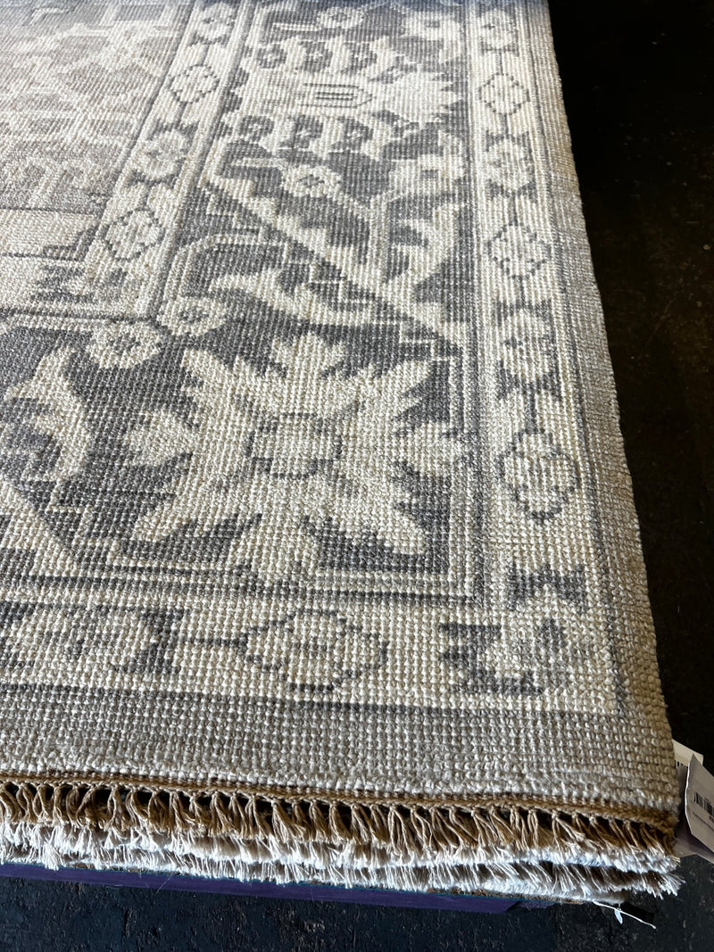 Margaret Trudeau 10x13.9 Silver and Grey Hand-Knotted Oushak Rug | Banana Manor Rug Factory Outlet