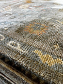 Margaux 8x10 Light Green and Grey Hand-Knotted Oushak Rug | Banana Manor Rug Factory Outlet