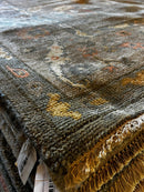 Margaux 8x10 Light Green and Grey Hand-Knotted Oushak Rug | Banana Manor Rug Factory Outlet