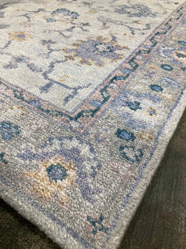 Margo Hand Knotted Bamboo Silk 4x6 Oushak | Banana Manor Rug Company