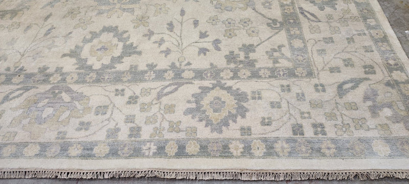 Maria Mironova Hand-Knotted Oushak Rug Ivory 10x14 | Banana Manor Rug Company