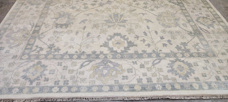 Maria Mironova Hand-Knotted Oushak Rug Ivory 10x14 | Banana Manor Rug Company