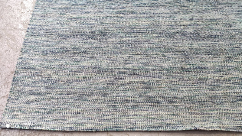 Maria Montez Handwoven Light Green PET Yarn Durrie Rug | Banana Manor Rug Company