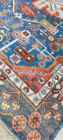 Marian McEvoy Blue and Grey Hand-Knotted Oushak Rug 9x12 | Banana Manor Rug Company