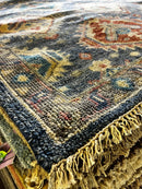 Marigny 8x9.9 Blue Hand-Knotted Oushak Rug | Banana Manor Rug Factory Outlet