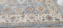 Marina Aleksandrova Hand-Knotted Oushak Rug Light Blue and Tan 9x12 | Banana Manor Rug Company