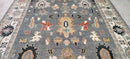 Marina Cicogna 9x12 Grey and Ivory Hand-Knotted Oushak Rug | Banana Manor Rug Company