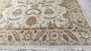 Marquis 7.9x9.6 Beige and Gold Hand-Knotted Kashan Rug | Banana Manor Rug Company