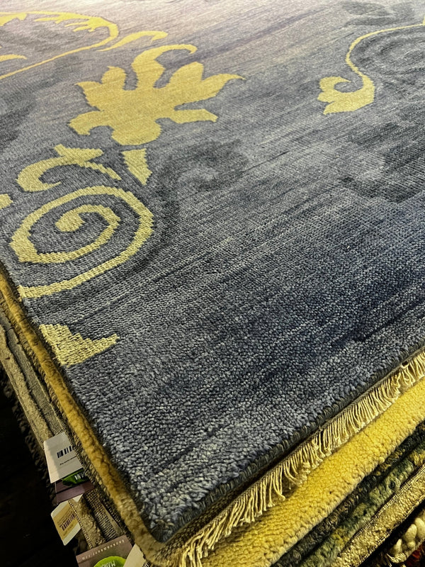 Martha 5x7.9 Blue Hand-Knotted Modern Rug | Banana Manor Rug Company