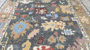 Marvel 8x10 Dark Gray and Camel Hand-Knotted Oushak Rug | Banana Manor Rug Company