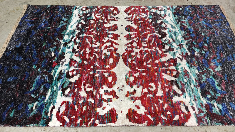 Mary Grimm 4.9x7.9 Multi-Colored Hand-Knotted Rug | Banana Manor Rug Company