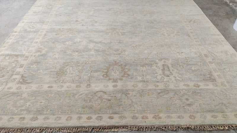 Mary Jane 8.3x10 Beige and Brown Hand-Knotted Oushak Rug | Banana Manor Rug Company