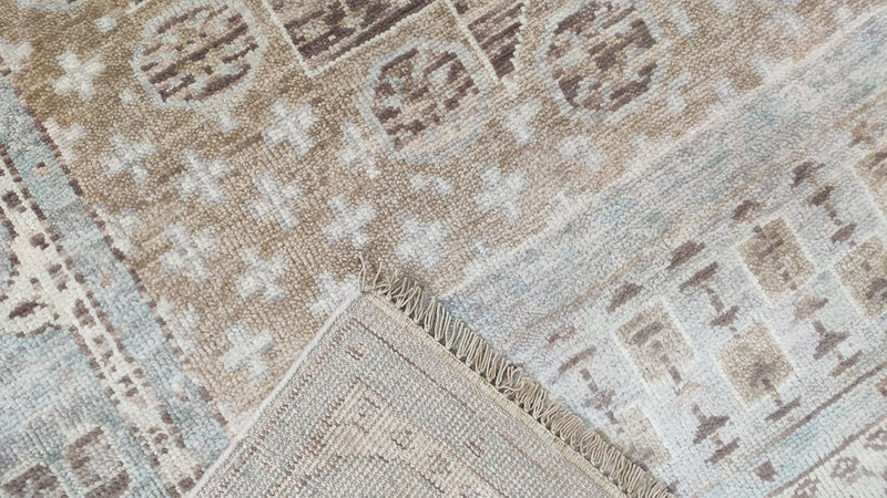 Matilda 8x10 Grey, Tan, and Brown Hand-Knotted Oushak Rug | Banana Manor Rug Company