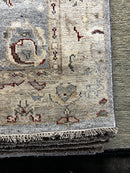 Maura 6x9 Blue and Beige Hand-Knotted Oushak Rug | Banana Manor Rug Company
