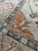 "Meike" Tan and Rust Hand-Knotted Oushak Sample 8x10 | Banana Manor Rug Company