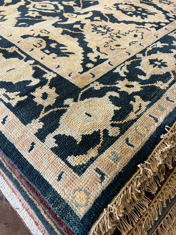 Melba 9x12 Dark Green Oushak Rug | Banana Manor Rug Company