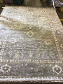 Meredith 8.9x12.3 Brown and Tan Hand-Knotted Oushak Rug | Banana Manor Rug Company