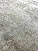 Michael Miles Aqua and Silver Viscose Rug 8x10 | Banana Manor Rug Factory Outlet