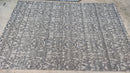 Michalina 5.3x7.6 Grey Textured Handwoven Durrie Rug | Banana Manor Rug Company