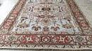 Michelle 7.9x10 Light Blue and Rust Hand-Knotted Oushak Rug | Banana Manor Rug Factory Outlet