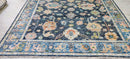 Miranda Otto Hand-Knotted Oushak Rug Blue 8.3X10 | Banana Manor Rug Company