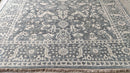 Miriel 9x11.9 Grey and Ivory Hand-Knotted Oushak Rug | Banana Manor Rug Company