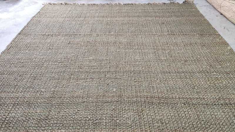 Moana Green Handwoven Hemp Durrie Rug | Banana Manor Rug Company