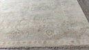 Modern Scarlett O'Hara Washed White & Blue Oushak | Banana Manor Rug Company