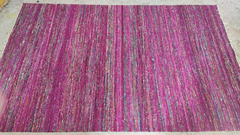 Moran 6x9 Handwoven Purple Sari Silk Rug | Banana Manor Rug Company