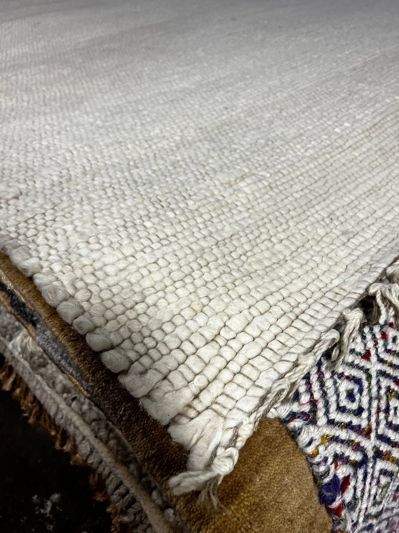 Moreno 6x9 Handwoven Ivory Durrie Rug | Banana Manor Rug Company