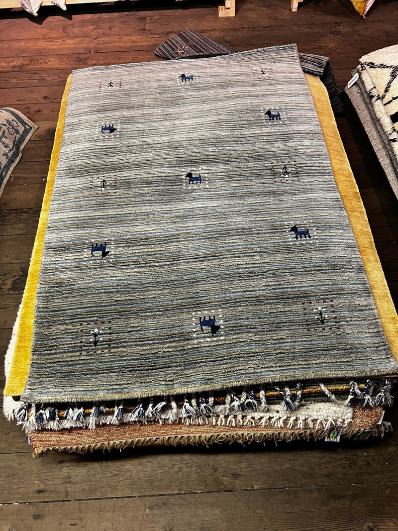 Morty 4x5.9 Grey Mixed Rug | Banana Manor Rug Company