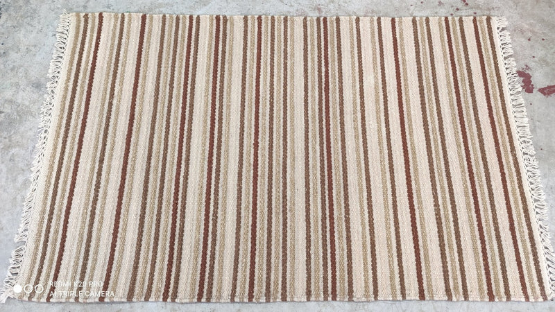 Mr. McFeely 3x5 Handwoven Durrie Rug | Banana Manor Rug Company