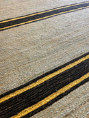 Murphy 'Murph' Dunne 9x12.6 Handwoven Light Green Striped Jute Rug | Banana Manor Rug Company