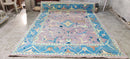 Musetta Vander Hand-Knotted Oushak Rug Blue and Purple 8x10 | Banana Manor Rug Company