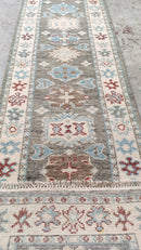 Myla 2.3x14 Brownish Grey Hand-Knotted Oushak Runner | Banana Manor Rug Company
