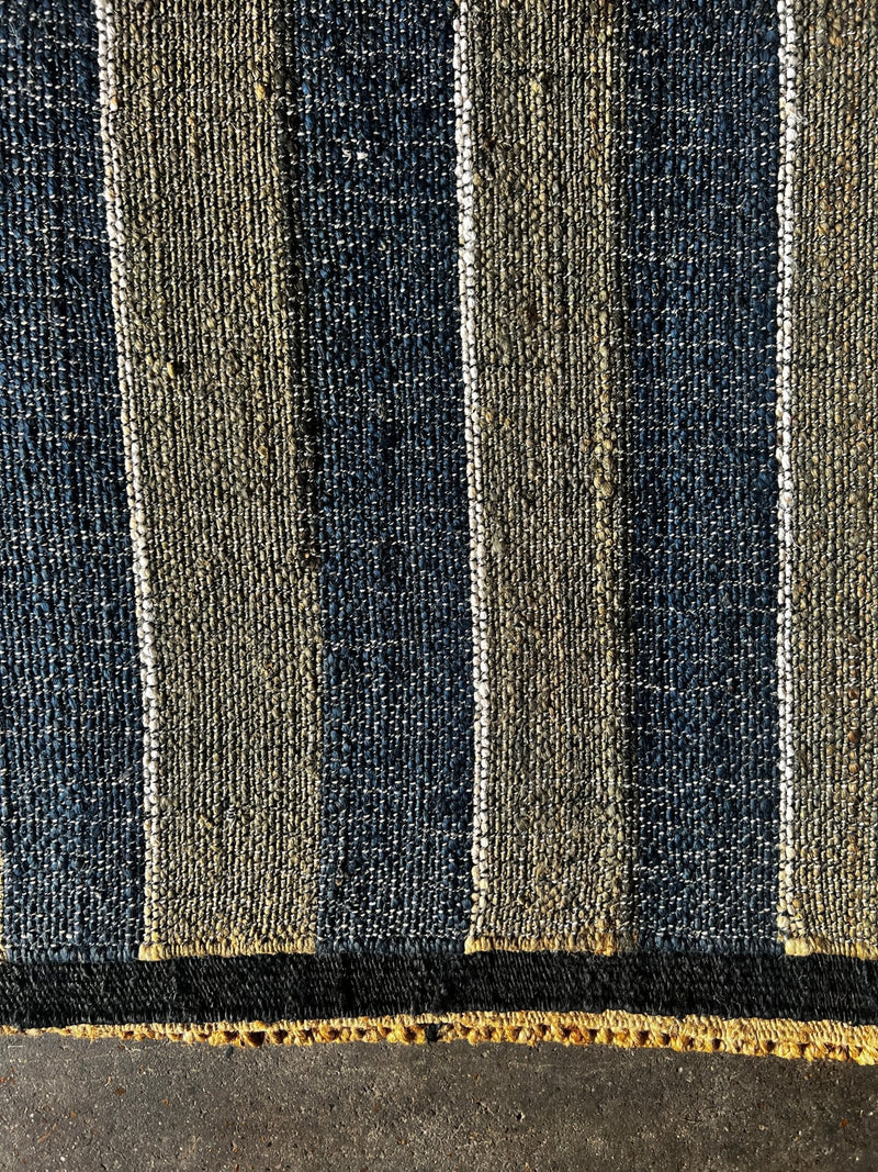 Nairobi Handwoven Grey and Blue Geometric Jute Rug 8x10 | Banana Manor Rug Company