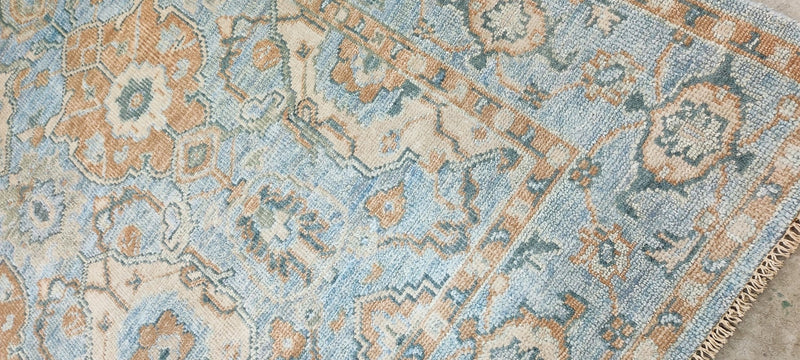 Nancy Lancaster Light Blue Hand-Knotted Oushak Rug 8.3x10 | Banana Manor Rug Company