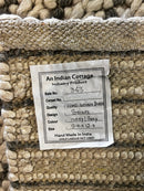 Naomi White and Grey Striped Handwoven Rug (Multiple Sizes) | Banana Manor Rug Factory Outlet