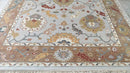 Natacha Amal 8x10 Grey and Rust Hand-Knotted Oushak Rug | Banana Manor Rug Company