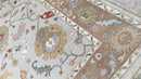 Natacha Amal 8x10 Grey and Rust Hand-Knotted Oushak Rug | Banana Manor Rug Company