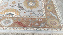 Natacha Amal 8x10 Grey and Rust Hand-Knotted Oushak Rug | Banana Manor Rug Company