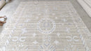 Natali Broods 7.9x8.6 Beige Hand-Knotted Oushak Rug | Banana Manor Rug Company