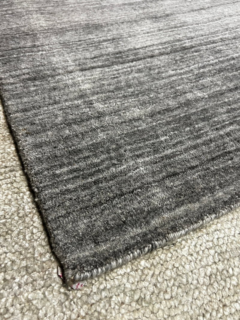 Neal Page 5.9x8.9 Handwoven Grey Textured Durrie Rug | Banana Manor Rug Factory Outlet