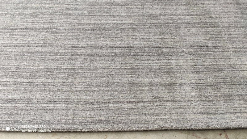 Neal Page 5.9x8.9 Handwoven Grey Textured Durrie Rug | Banana Manor Rug Company