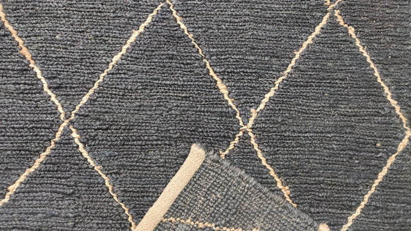 Nerina 8x10 Black Modern Handwoven Jute Rug | Banana Manor Rug Company