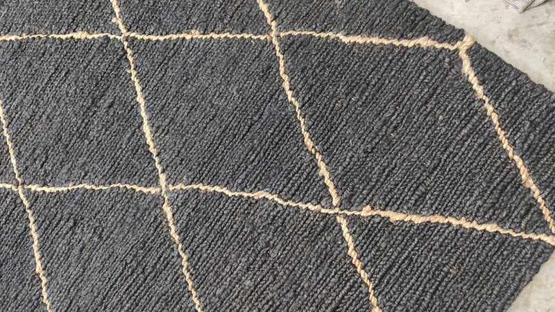 Nerina 8x10 Black Modern Handwoven Jute Rug | Banana Manor Rug Company