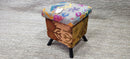 Nick Carter Wooden Upholstered Stool 15x15x17 | Banana Manor Rug Company